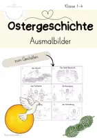 Vorschau - Mal- und Bastelvorlagen - Die Ostergeschichte - Ausmalbilder - Deckblatt