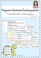 Vorschau - Stundenentwürfe - Einheit magische Quadrate/Zauberquadrate - Übersicht und Verlaufspläne - Deckblatt