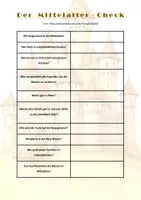 Vorschau - Arbeitsblätter - Paket: Geschichte Reportagen (Epochen: Steinzeit, Antikes Rom, Antikes Griechenland, Mittelalter) Checker Videos - Deckblatt