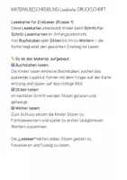 Vorschau - Unterrichtsreihen - Lesekartei für Erstleser Klasse 1 - Seite 1