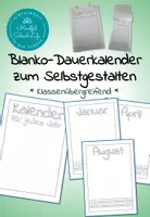 Vorschau - Mal- und Bastelvorlagen - Bastelkalender/ Dauerkalender basteln: Blanko-Vorlagen - Deckblatt