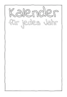 Vorschau - Mal- und Bastelvorlagen - Bastelkalender/ Dauerkalender basteln: Blanko-Vorlagen - Seite 3
