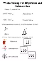 Vorschau - Wiederholung von Notenwerten und Rhythmus inkl. Hörübung - Seite 3