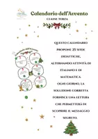anteprima - Esercizi - Calendario dell'avvento ita e mat cl 3 - Pagina di copertina