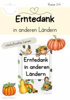Vorschau - Arbeitsblätter - Das Erntedankfest in anderen Ländern - Deckblatt