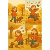 Vorschau - Arbeitsblätter - Herbstliche Bildergeschichte - Deckblatt