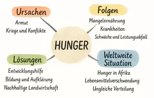 Vorschau - Arbeitsblätter - Arbeitsblätter zum Thema "Hunger" + Lösung & MP3 + Mindmap + Infografik - Seite 2