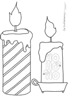 Vorschau - Mal- und Bastelvorlagen - 🕯️❄️ Kerzen Ausmal- und Fensterbilder - Seite 3