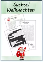 Vorschau - Arbeitsblätter - Suchsel Weihnachten - Deckblatt