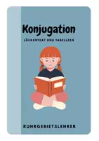 Vorschau - Arbeitsblätter - Konjugation Lückentext Tabelle Verben - Deckblatt