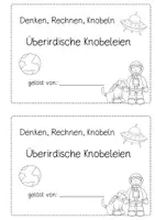Vorschau - Arbeitsblätter - Denkaufgaben aus fernen Galaxien Knobelheft ab Klasse 4 - Seite 1