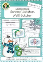 Vorschau - Stundenentwürfe - Schneeflöckchen, Weißröckchen: Lied zum Winter erarbeiten (Grundschule Musik Klasse 1-4) - Deckblatt