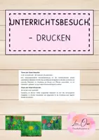Vorschau - Stundenentwürfe - Unterrichtsbesuch Kunst Drucken - Deckblatt