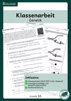 Vorschau - Klassenarbeiten - Klassenarbeit - Genetik - Deckblatt
