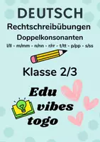 Vorschau - Stationenlernen - Rechtschreibübungen Doppelkonsonanten
l/ll - m/mm - n/nn - r/rr - t/tt- p/pp - s/ss - Deckblatt