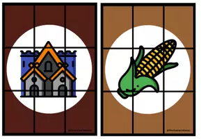 Vista previa - Juegos / Gamificación - THANKSGIVING – 9-Piece Puzzles (30 Words) - página 3