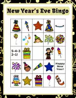 Vorschau - Arbeitsblätter - Holiday Classroom Party Game: New Year Vocabulary Bingo Cards - Seite 2