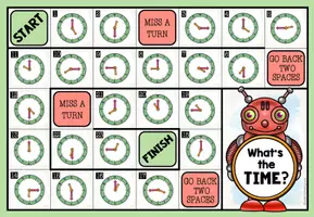 Vorschau - Spiele - Telling the time - Board Game (Brettspiel) - Seite 1