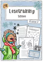 Vorschau - Arbeitsblätter - Lesetraining/Leseförderung - Schnee (Klasse 2) - Deckblatt