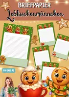 Vorschau - Arbeitsblätter - Briefpapier Weihnachten Lebkuchenmännchen ab 2. Klasse - Deckblatt