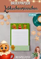Vorschau - Arbeitsblätter - Briefpapier Weihnachten Lebkuchenmännchen ab 2. Klasse - Seite 2