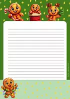 Vorschau - Arbeitsblätter - Briefpapier Weihnachten Lebkuchenmännchen ab 2. Klasse - Seite 3