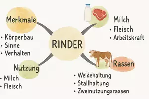 Vorschau - Arbeitsblätter - Lernposter + Arbeitsblätter zum Thema "Rinder" + Lösung & MP3 + Mindmap + Infografik - Seite 3