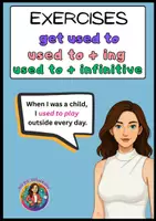 Vorschau - Arbeitsblätter - Exercises: get used to, used to + ing, used to + infinitive - Deckblatt