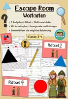 Vorschau - Arbeitsblätter - Escape Room - die Wortarten (Klasse 3-4) #schulstartbyextraklasse - Deckblatt