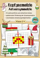 Vorschau - Spiele - Kopfgeometrie Achsensymmetrie - Winter und Weihnachten (Klasse 2-4) - Deckblatt