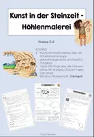 Vorschau - Arbeitsblätter - Kunst in der Steinzeit - Höhlenmalerei - Deckblatt