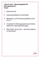 Vorschau - Poster - Druck raus im Elterngespräch – Beratungspaket für Lehrer - Seite 1