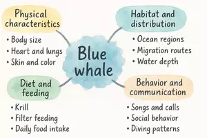 Vorschau - Arbeitsblätter - Englischsprachige AB zum Thema "Blue whale" + Lösung & MP3 + Mindmap - Seite 1