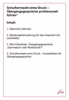 Vorschau - Poster - Schulformwahl ohne Druck – Übergangsgespräche professionell führen - Seite 1
