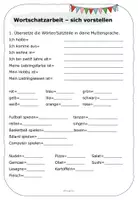 Vorschau - Arbeitsblätter - DaZ sich vorstellen, Partnerinterview, Steckbrief - Seite 1