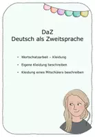 Vorschau - Arbeitsblätter - DaZ Deutsch als Zweitsprache Kleidung - Deckblatt