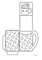 Vorschau - Mal- und Bastelvorlagen - Weihnachten basteln - Teetasse mit Einschub - Seite 3