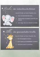 Vorschau - Bildkarten - tierische Helfer für den Schulalltag 🦒✨🐘 - Seite 1