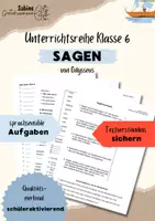 Vorschau - Unterrichtsreihen - Sprachsensibler Unterricht Reihe Sagen (Odysseus) Klasse 6 - Deckblatt