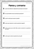 Vista previa - Hojas de trabajo - Texto breve con actividades de comprensión | 4º Primaria - página 3