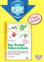 Vorschau - Arbeitsblätter - Der Bastel-Führerschein - Mit originellen Gestaltungsvorlagen das Schneiden, Kleben, Reißen und Falten sicher erlernen – 1./2. Klasse - Seite 1