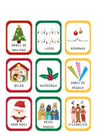 Vista previa - Refuerzo / NEE / Materiales de apoyo - Tarjetas: Vocabulario de Navidad - página 1