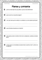 Vista previa - Hojas de trabajo - Lectura y análisis de comprensión | 6º Primaria - página 3