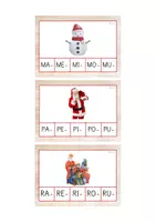 Vista previa - Tarjetas / Manipulativos - Primera sílaba MAYÚSCULA (Navidad) - página 3