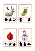 Vista previa - Tarjetas / Manipulativos - Asociación sombras (Navidad) - página 1