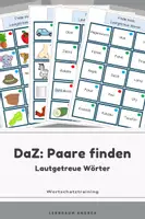Vorschau - Spiele - DaZ: Lautgetreue Bild-Wort-Zuordnungskarten (40) - Deckblatt