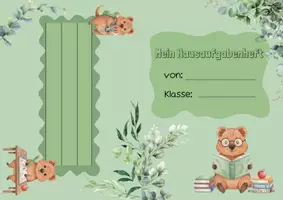 Vorschau - Anderer Materialtyp - Hausaufgaben Heftumschlag Quokka - Deckblatt