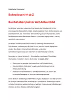 Vorschau - Poster - Schreibschrift A-Z. Buchstabenposter mit Anlautbild - Seite 1