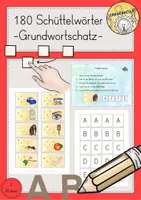 Vorschau - Stationenlernen - Schüttelwörter Grundwortschatz - Deckblatt