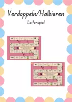 Vorschau - Spiele - Leiterspiel - Verdoppeln und Halbieren - Deckblatt